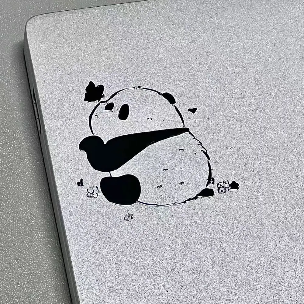 Fashion Panda Computer Decorative Stickers Fashion Durable Cartoon Computer Metal Sticker Planner Scrapbooking