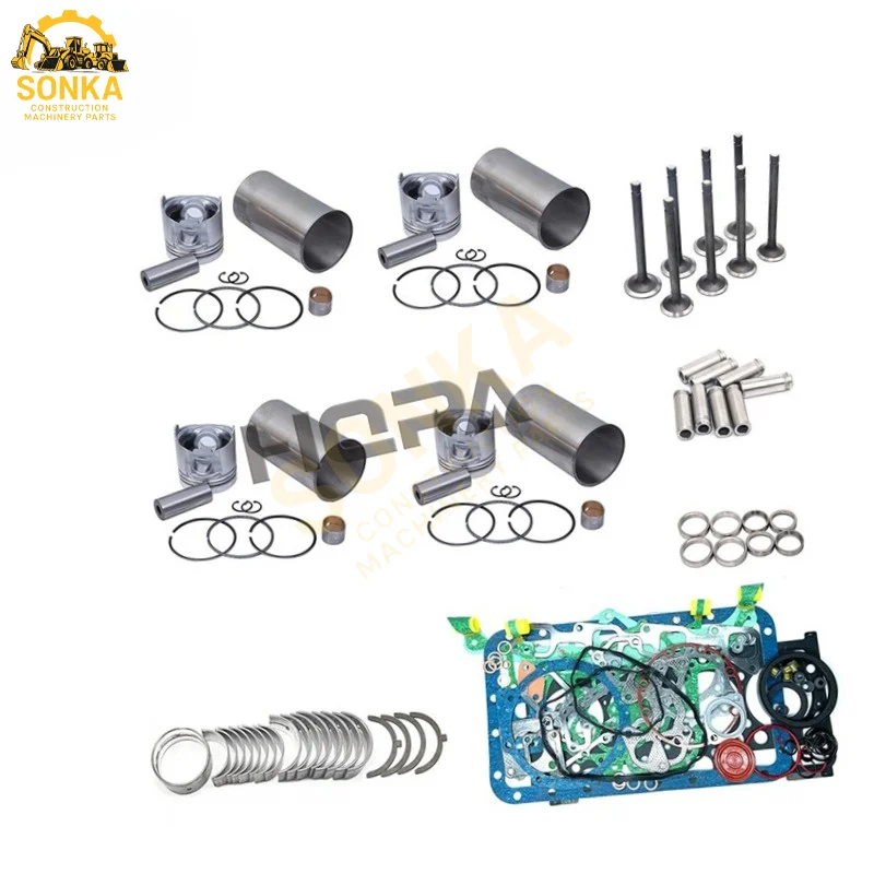 

For Kubota V1512 Engine Overhaul Rebuild Kit Piston Liner Main Bearing Gasket Kit 16475-21111 17345-21121