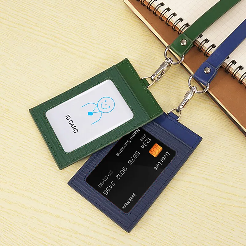 Ladies' Chest Card Holder Work ID Card Case Advanced Work Badge with Hanging Rope Multiple Card Slots Simple Protection Name Tag
