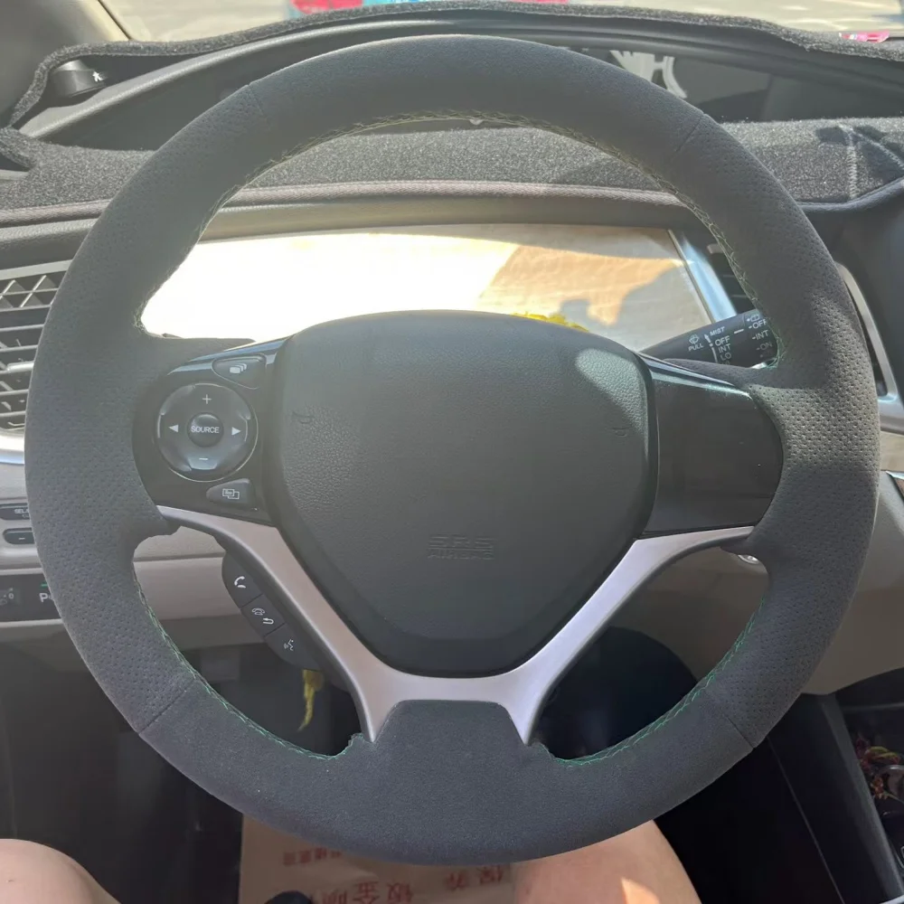 

Аксессуары для интерьера автомобиля, перфорированная замша ручной работы для Honda Civic 9 2012-2015