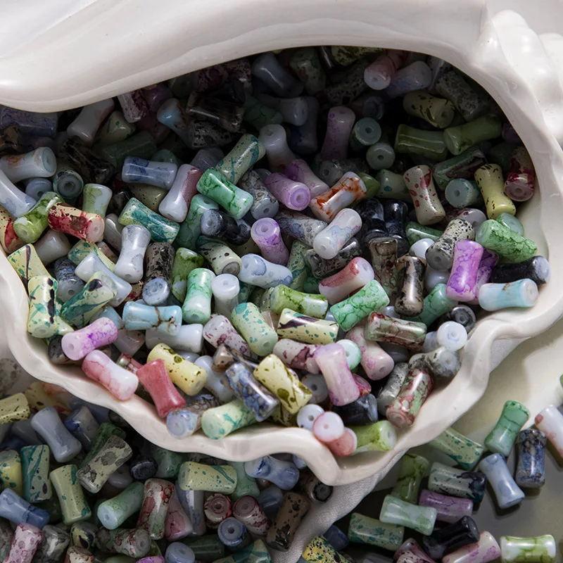 100 قطعة من خرز الخزف الملون على شكل عناب خرز حبر مطلي وملطخ لتقوم بها بنفسك مجوهرات خرز مزجج إكسسوارات المواد بالجملة