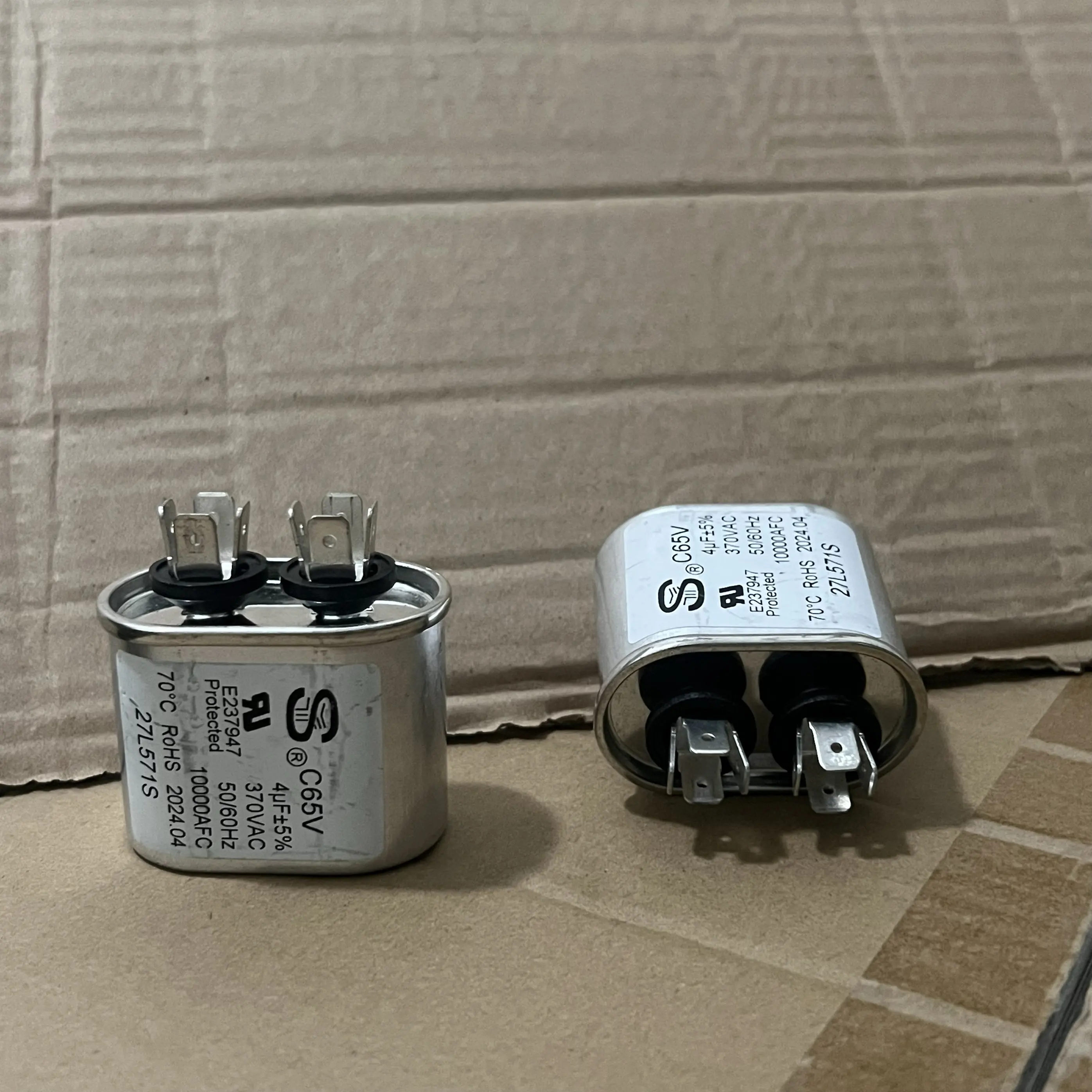 Original 7.5uf 370v motor capacitors E23974C65V 3uf, 4uf, 5uf 370vac 10uf