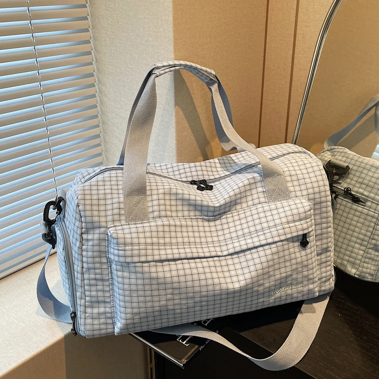 lightweight-portable-yoga-storage-bag-handheld-crossbody-travel-bag-for-women-commuting-pregnancy-luggage-bag-nylon-material