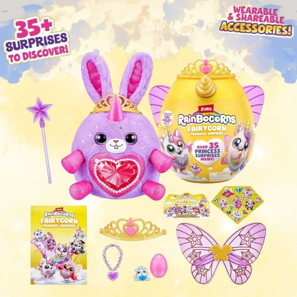 

ZURU Rainbow Fairycorn: Волшебный шар-сюрприз с плюшевыми игрушками и коллекционными плюшевыми фигурками-феями с крыльями
