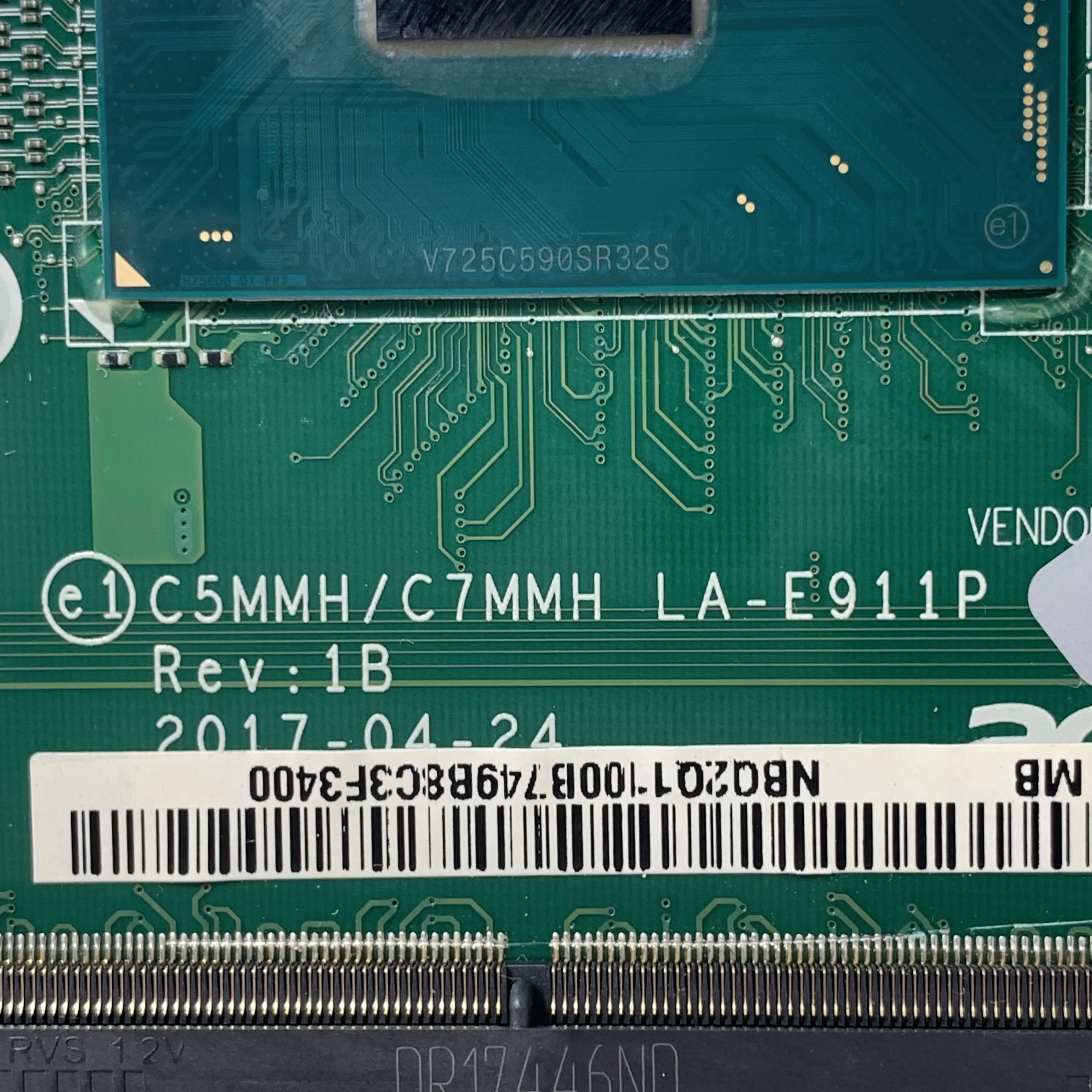 C5MMH/C7MMH LA-E911P per Acer AN515-51 con scheda madre CPU SR32S I5-7300HQ scheda madre portatile N17P-G1-A1 testata al 100% funzionante bene