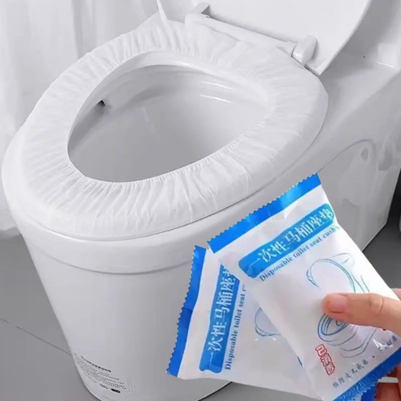 Disposable Toilet Seat Cover Waterproof Non-Woven Fabric Disposable Seat Covers for Travel Outing Hotel Hospital Public Toilet