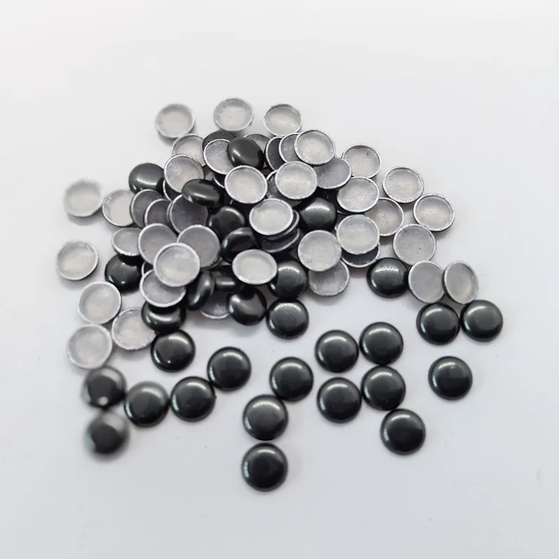 Round Metal Studs 6MM Hot Fix Crystal Shoes Punk Metal Rivets Beads Iron On Rhinestones For Crafts 144Pcs Diy Decoration