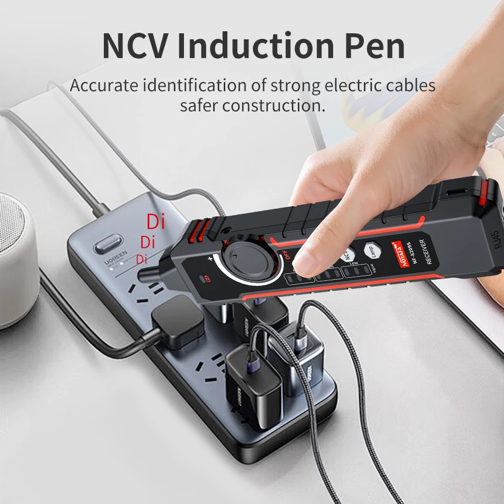 NOYAFA NF-8209S Netzwerkkabel-Tracker, Lan-Messgerät, Netzwerk-Tools, LCD-Display, Messung der Länge, Wiremap-Tester, Kabeltracker