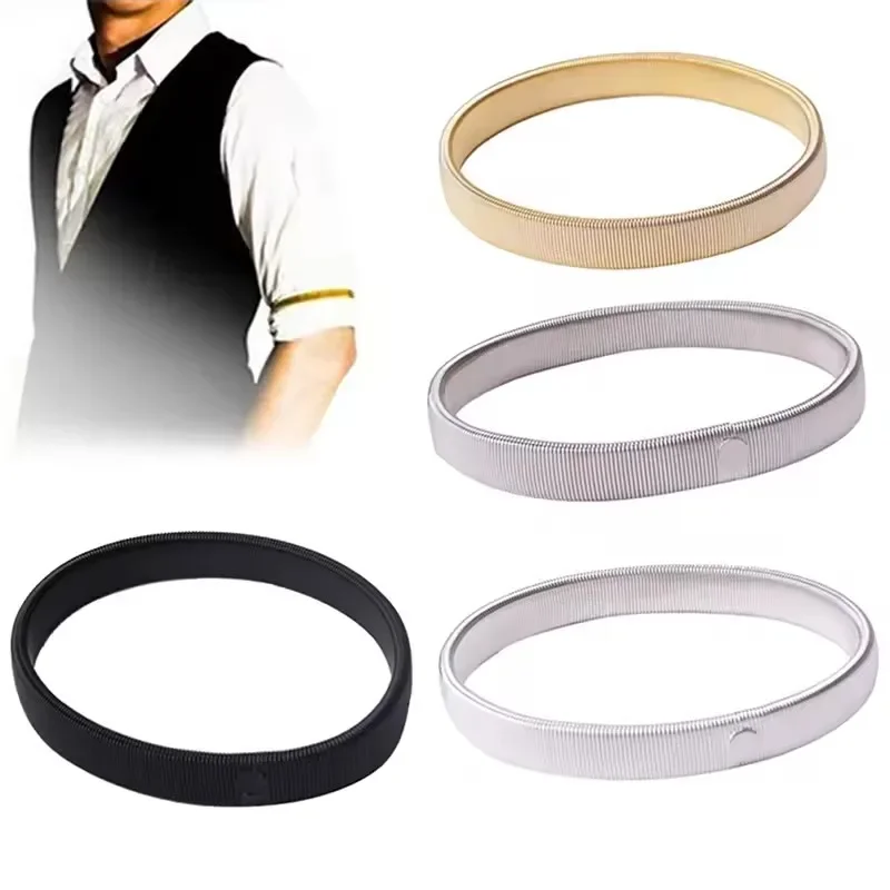 1 Pcs Elastic Armband Shirt Sleeve Holder Women Men Fashion Adjustable Arm Cuffs Bands For Party Wedding Clothing Accessories