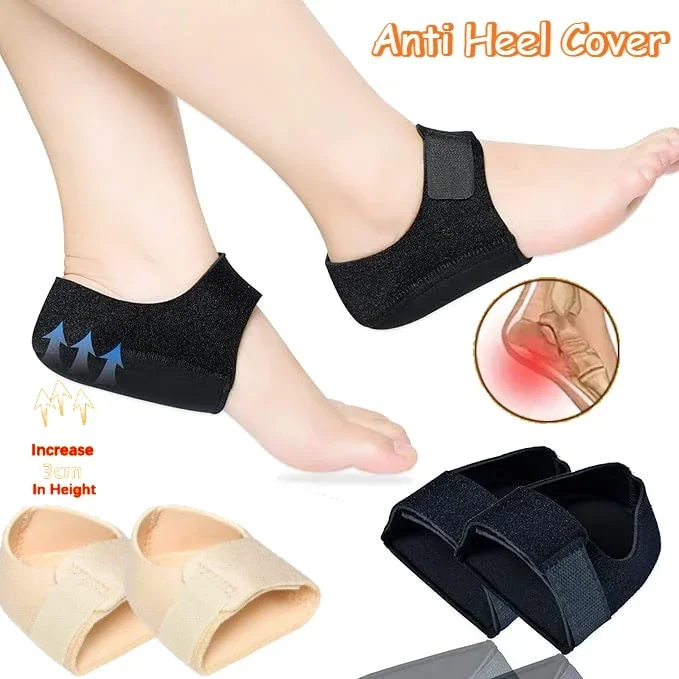 Protezione del tallone in silicone per fascite plantare per speroni Assorbimento degli urti Scarpe Cuscinetti U Cup Calzini da mezzo metro Manica Solette antidolorifiche