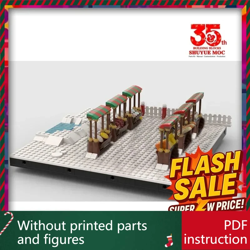 Blocos de construção de Natal 2025 – Casa de férias, escritório postal e vila de trem de Natal Brinquedos de montagem de tijolos DIY