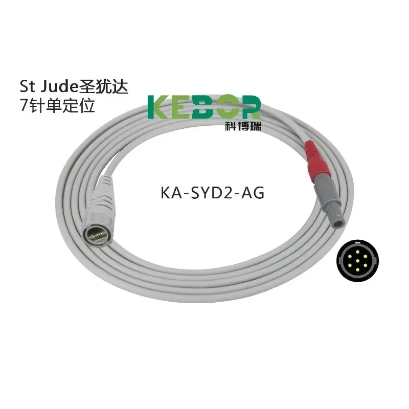 St. Juda 7-pin invasive blood pressure cable to Edward/Braun/Min-dray pressure sensor cable