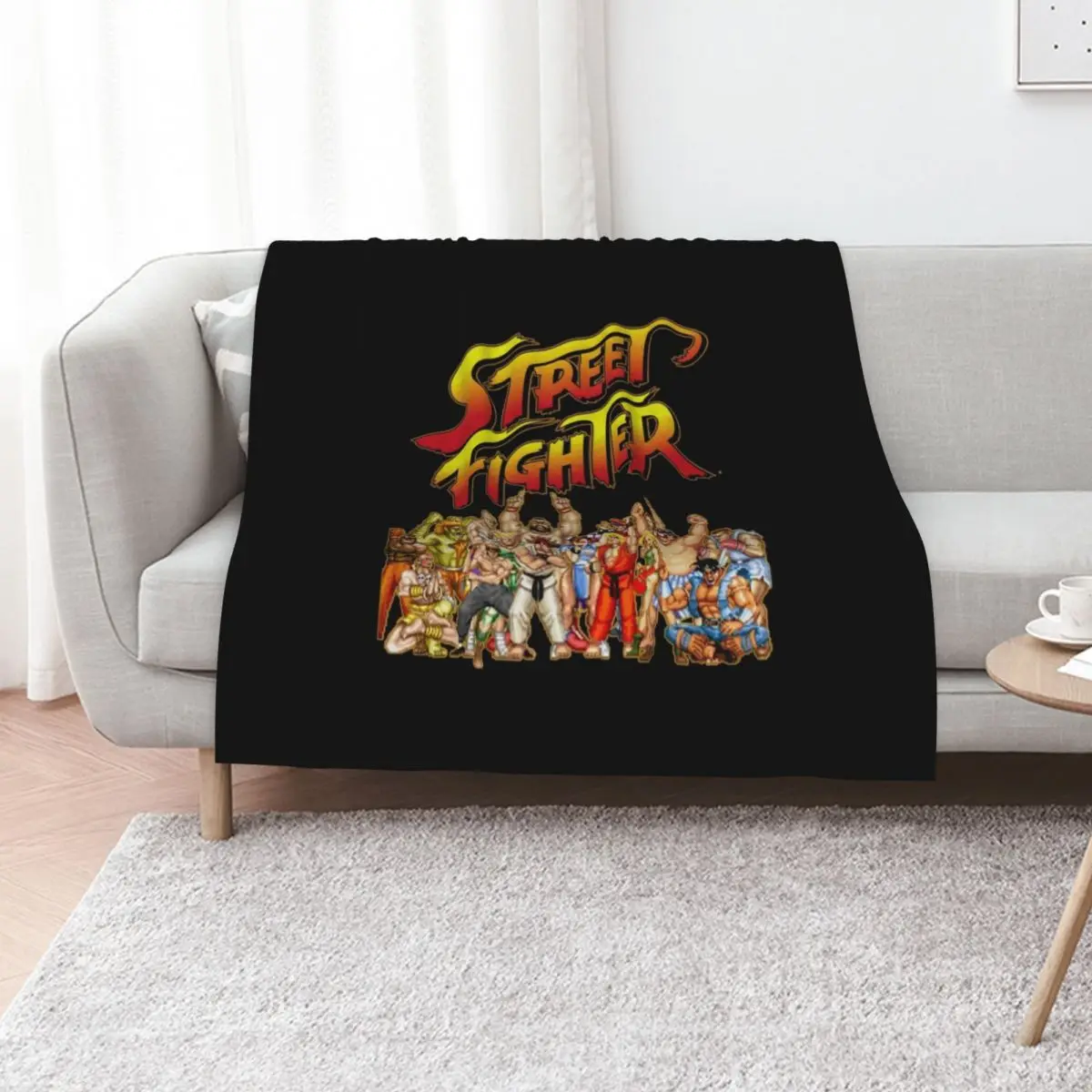 

Street Fighter retro game Throw Blanket Hairy manga Luxury Throw Moving Blankets