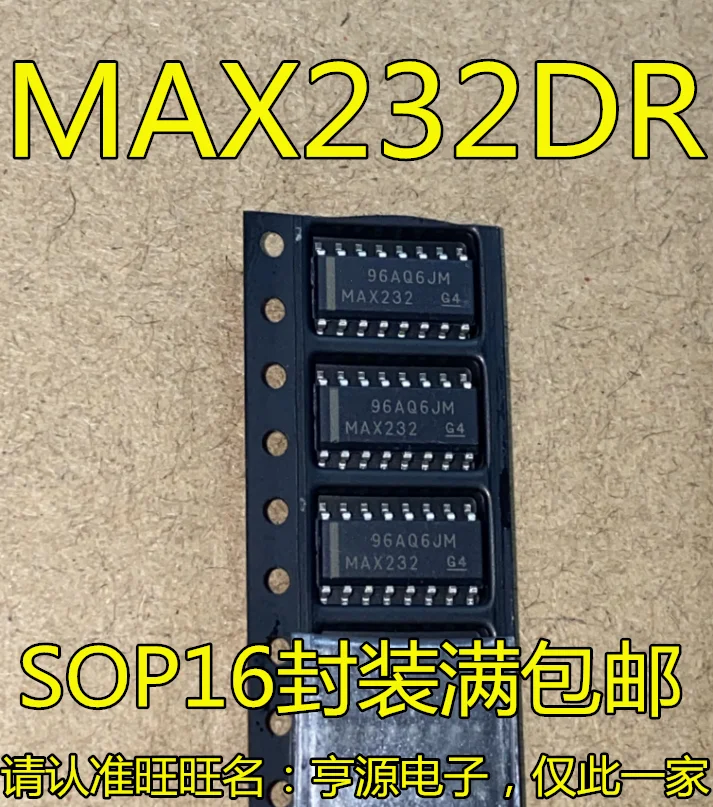 

10 шт., MAX232DR, max232дr, MAX232, MAX232I, SOP-16, оригинальный новый, быстрая доставка