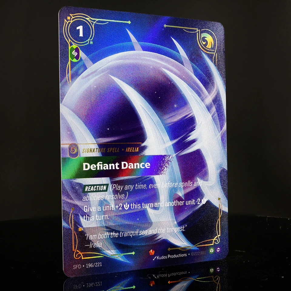 3pcs Defiant-Dance SFD-196 LOL Riftbound Spell Card Set