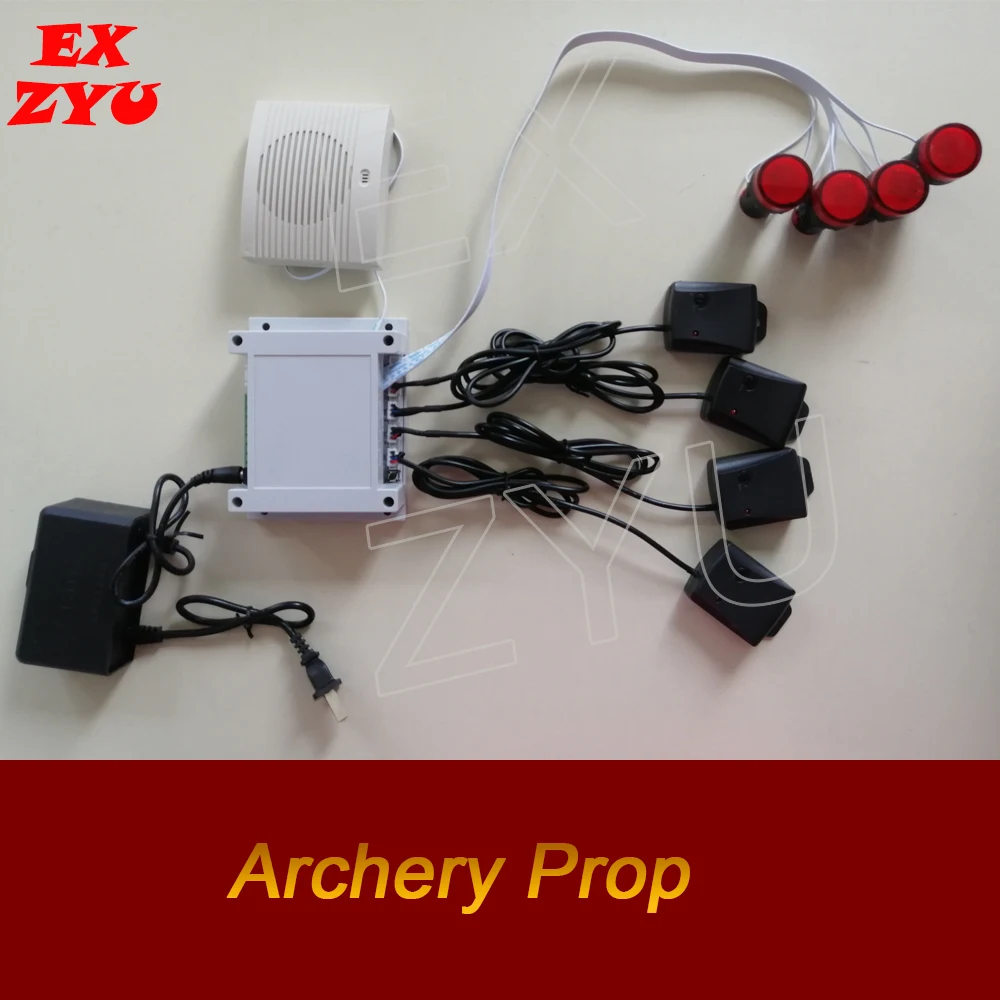 Escape Room Props Archery Prop Shoot the 4 arrows with light indicators to open the door adventure chamber room EX ZYU