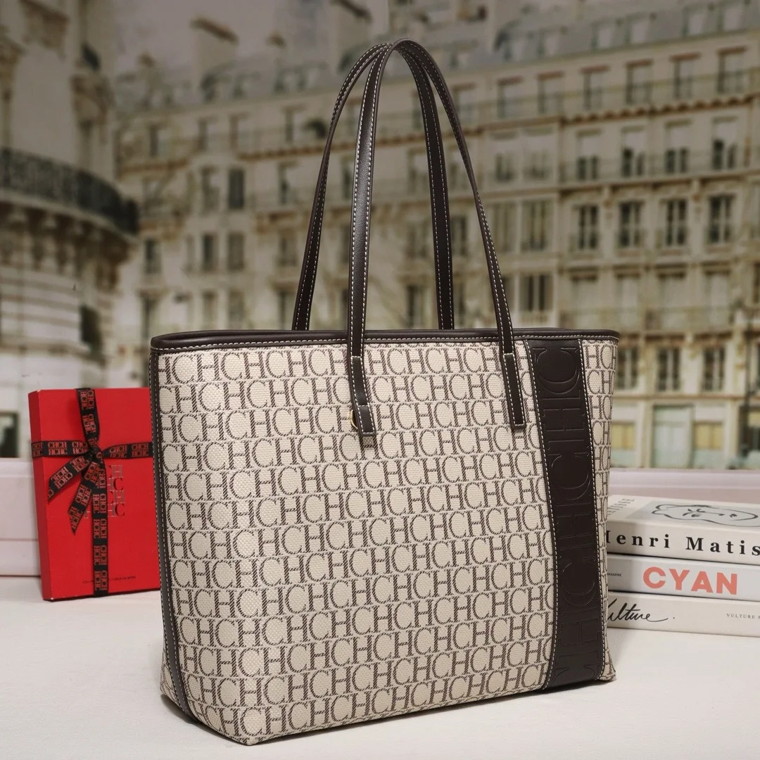 กระเป๋าโท้ทสุดชิคสำหรับผู้หญิง ความจุขนาดใหญ่ ใช้ได้ทุกวัน กระเป๋าสะพายไหล่ที่ทนทานสำหรับการเดินทาง ชายหาด และที่ทำงาน