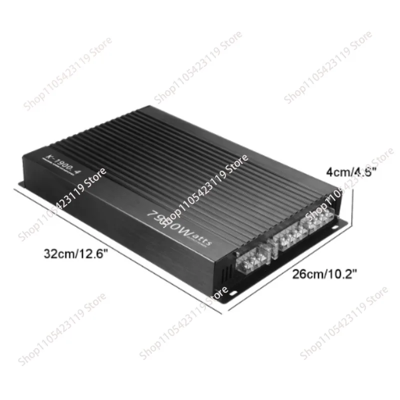 

Car audio power amplifier K-1900.4 four-way power amplifier 4-channel 7900W car power amplifier