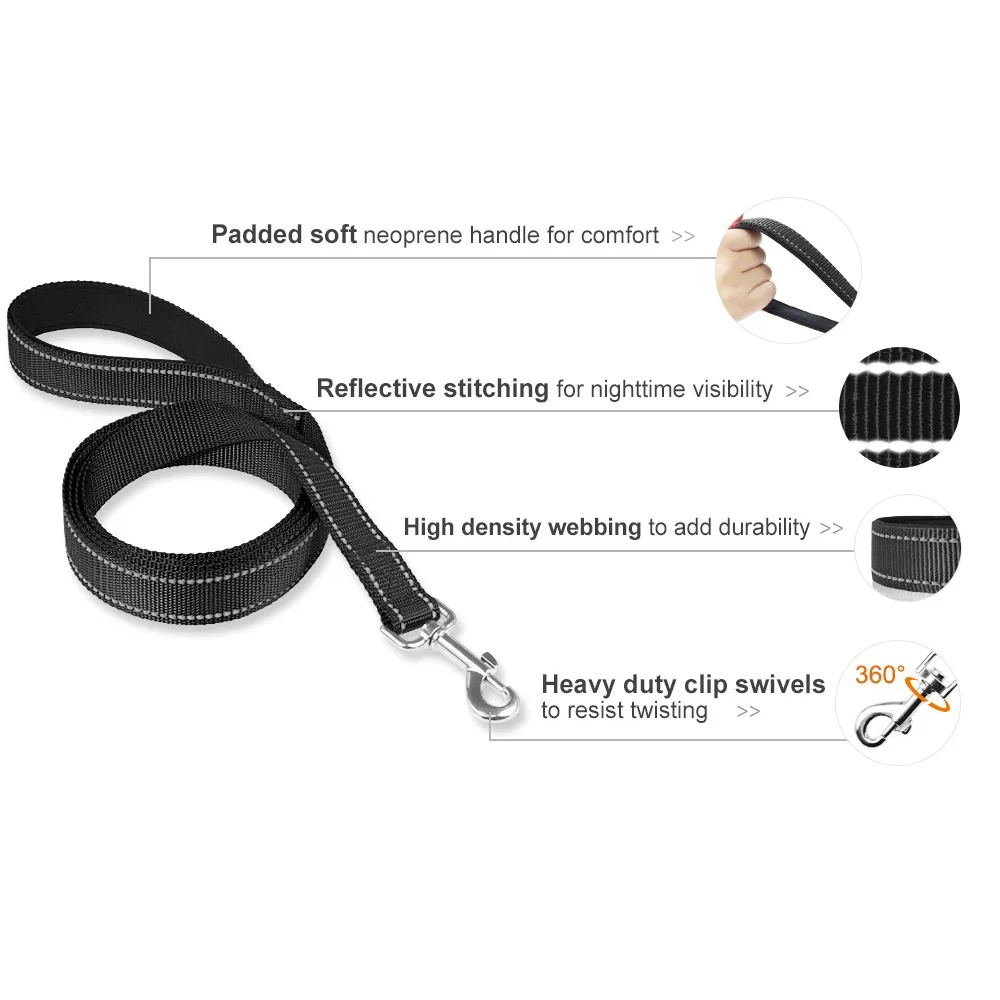 4/5/6ft Dog Leash Pet Harness Collar Lead Strap Leashes for Dogs Towing Rope Cat Pet Walking Training Leash Dog Accessories view 5