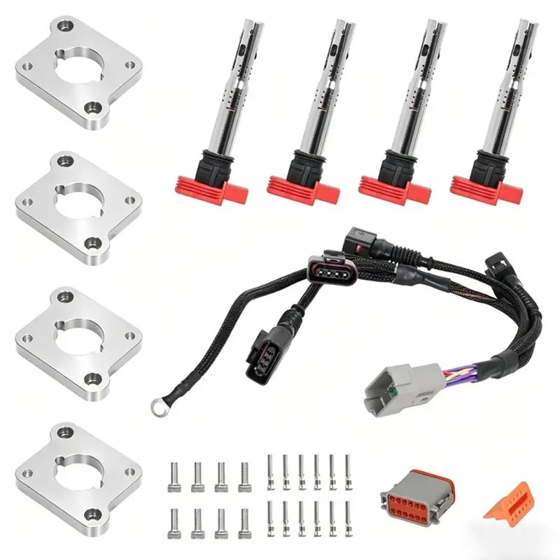 A58X-For A4 VW Passat B5 Golf Jetta 1.8T To 2.0T FSI R8 Conversion Harness+ Ignition Coil Packs& ICM Kit