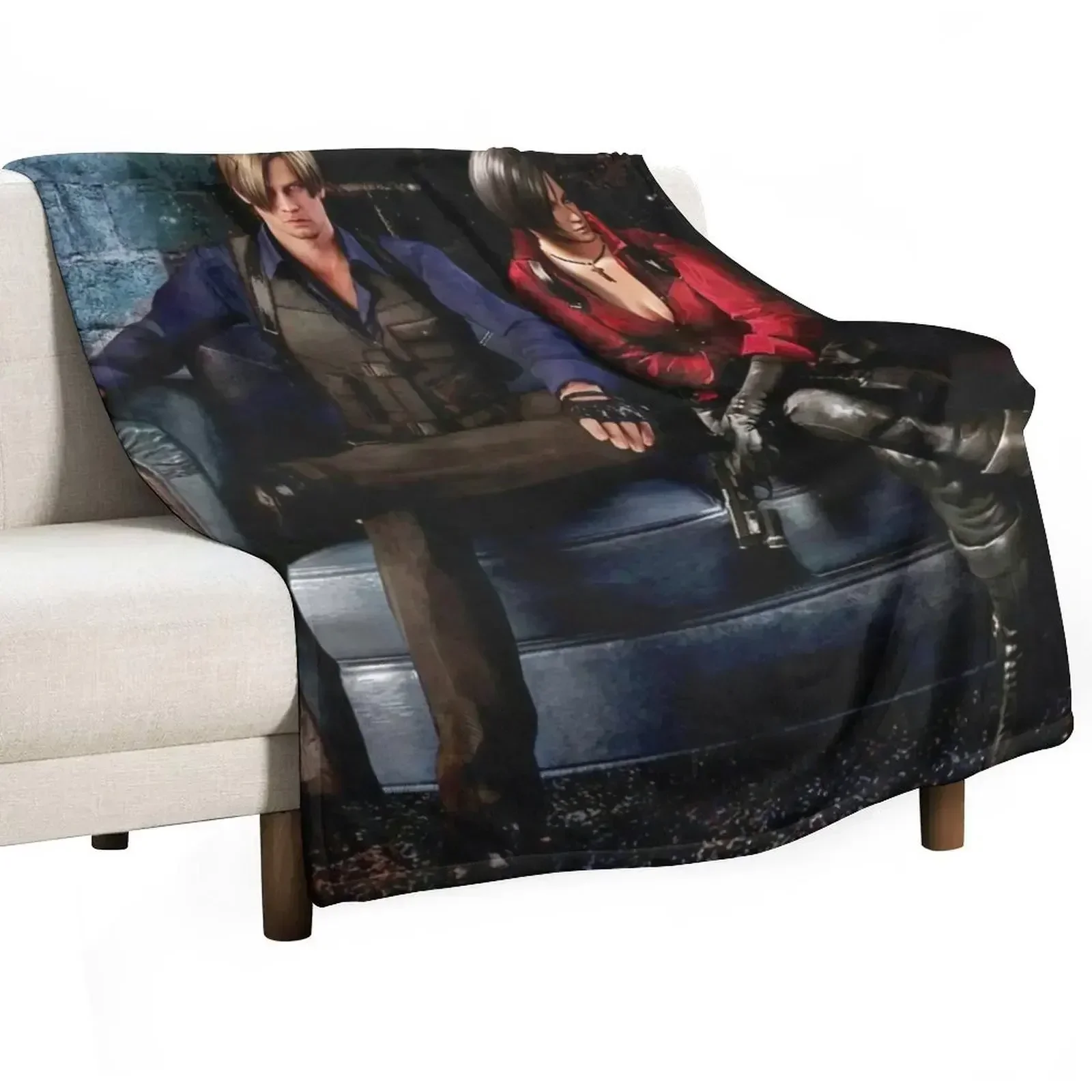 

Leon and Ada Wong Throw Blanket Softest for sofa Blankets