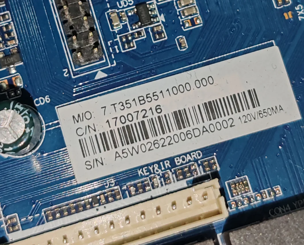 CV351-B55 la scheda madre WiFi di rete TV tre in uno 120v 600ma funziona bene