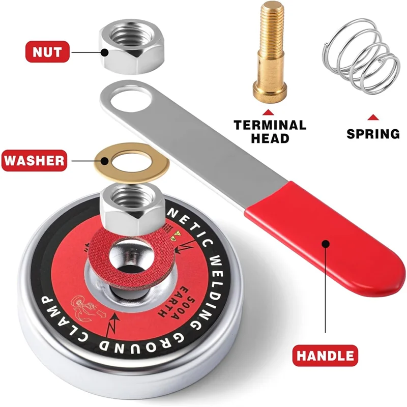 

ABDJ-Magnetic Welding Grounding Clamp 500 Amp–Durable Quick Release Support Tool For Welding & Cutting