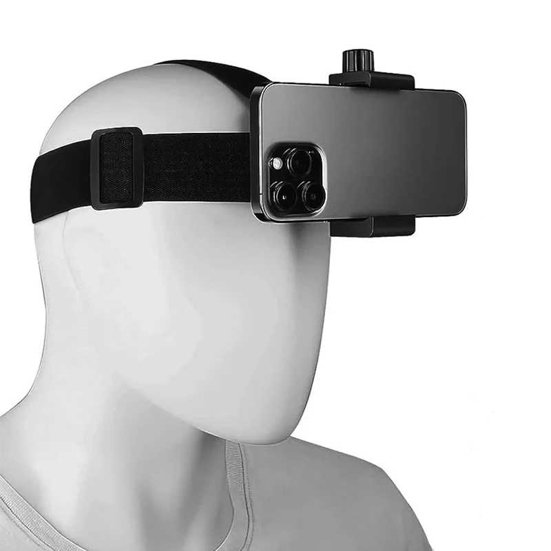 Kit de soporte para teléfono móvil con correa para la cabeza y clip para grabación de vlogs, compatible con iPhone, smartphones, GoPro, Insta360 y AKASO