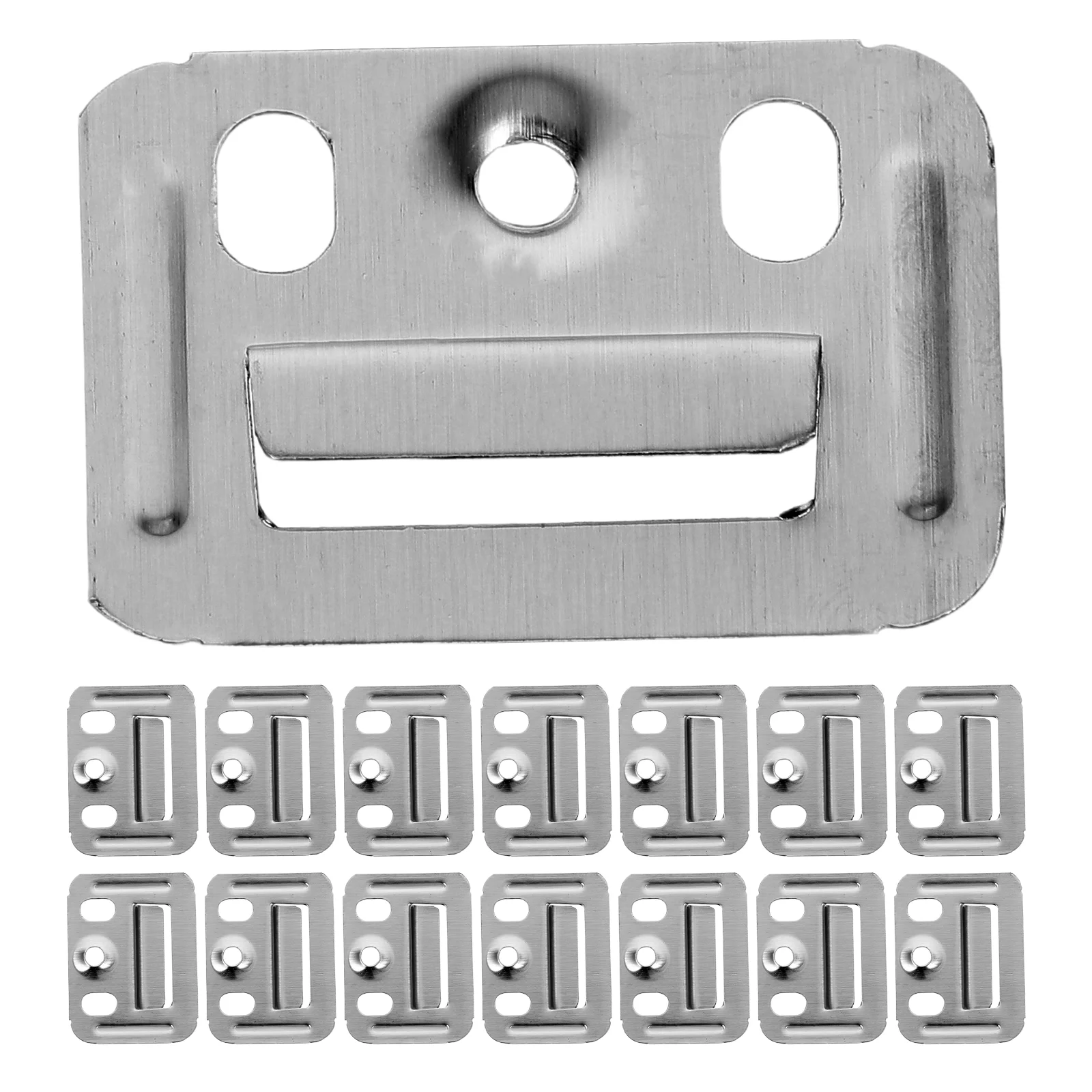 

100 Pcs Hinges Bamboo Fiber Board Buckle for Integrated Wall Panel Siding Clamp Silver Stainless Steel Baby