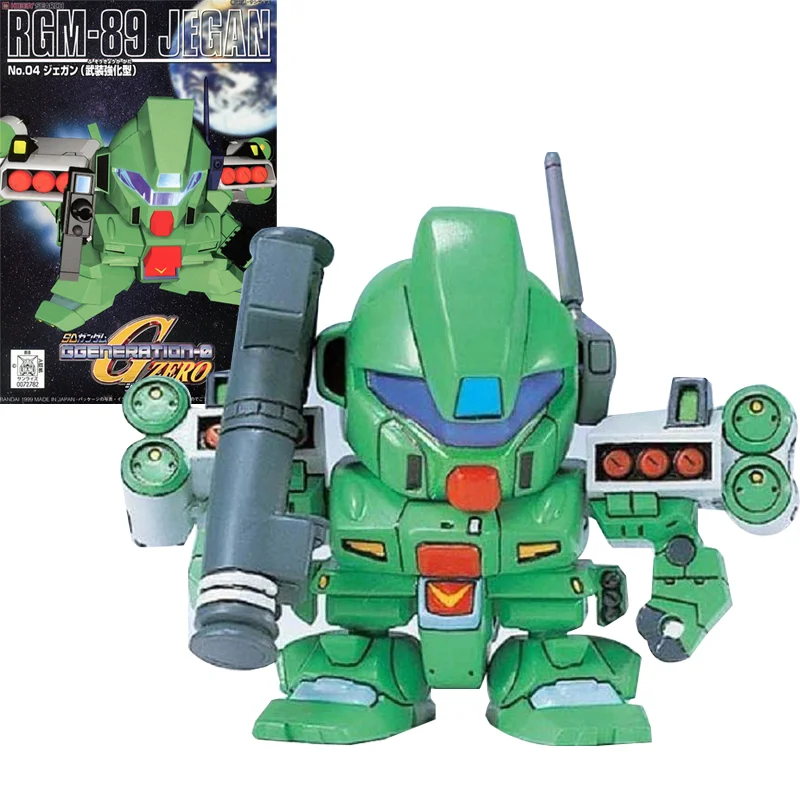 Original Genuine SD BB GG 04 RGM-89 JEGAN Gunpla Assembled Model Kit Action Anime Figure Mobile Suit Gift Toy NEW For Children