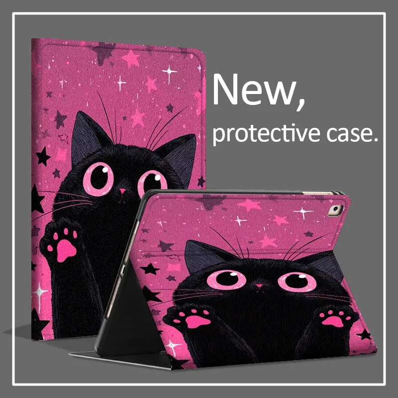 

Черные кошки, белые кошки, звезды для Huawei MatePad 5, 10, 11, 13, 3, X9a X8a V7 6, 11,5, 13,3, защитный чехол для планшета