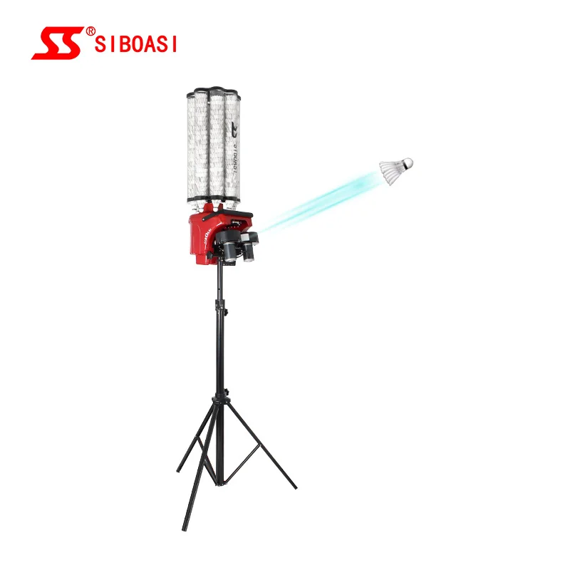 Siboasi S2025 Auto Badminton Shooting Machine Shuttle Feeder for Training Field Equipment