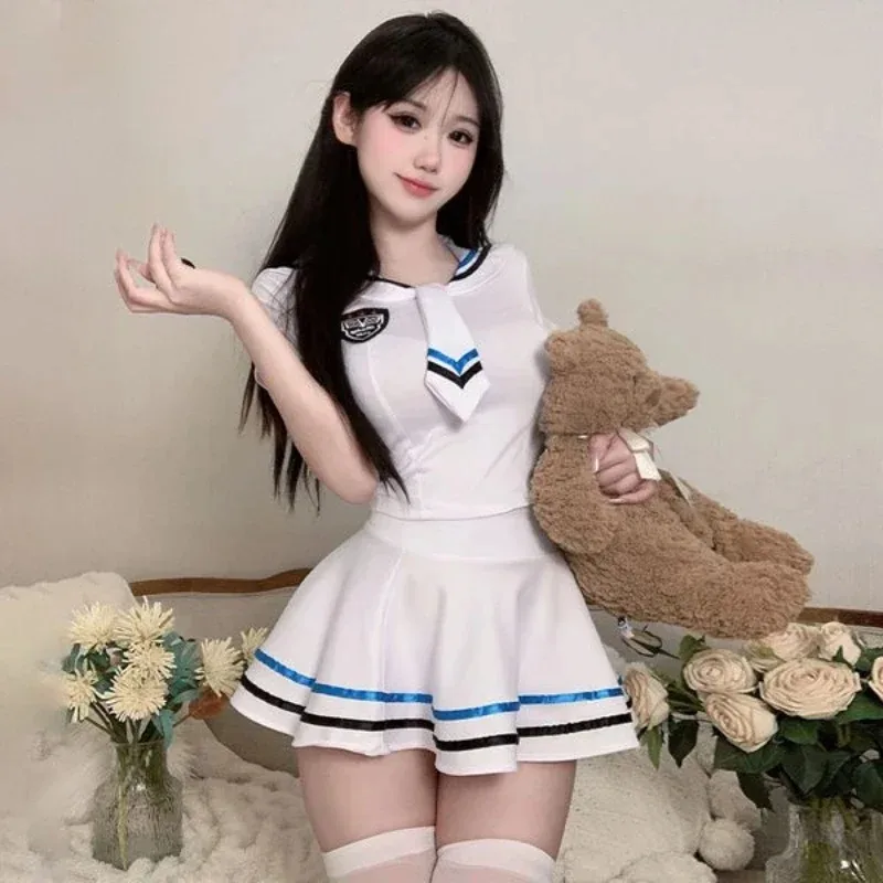 

Sexy Jk Sailor Uniform Navy Collar Cosplay Maid Outfit Soccer Babe Cheerleader Uniform Short Skirt Cosplay Pajamas Underwear