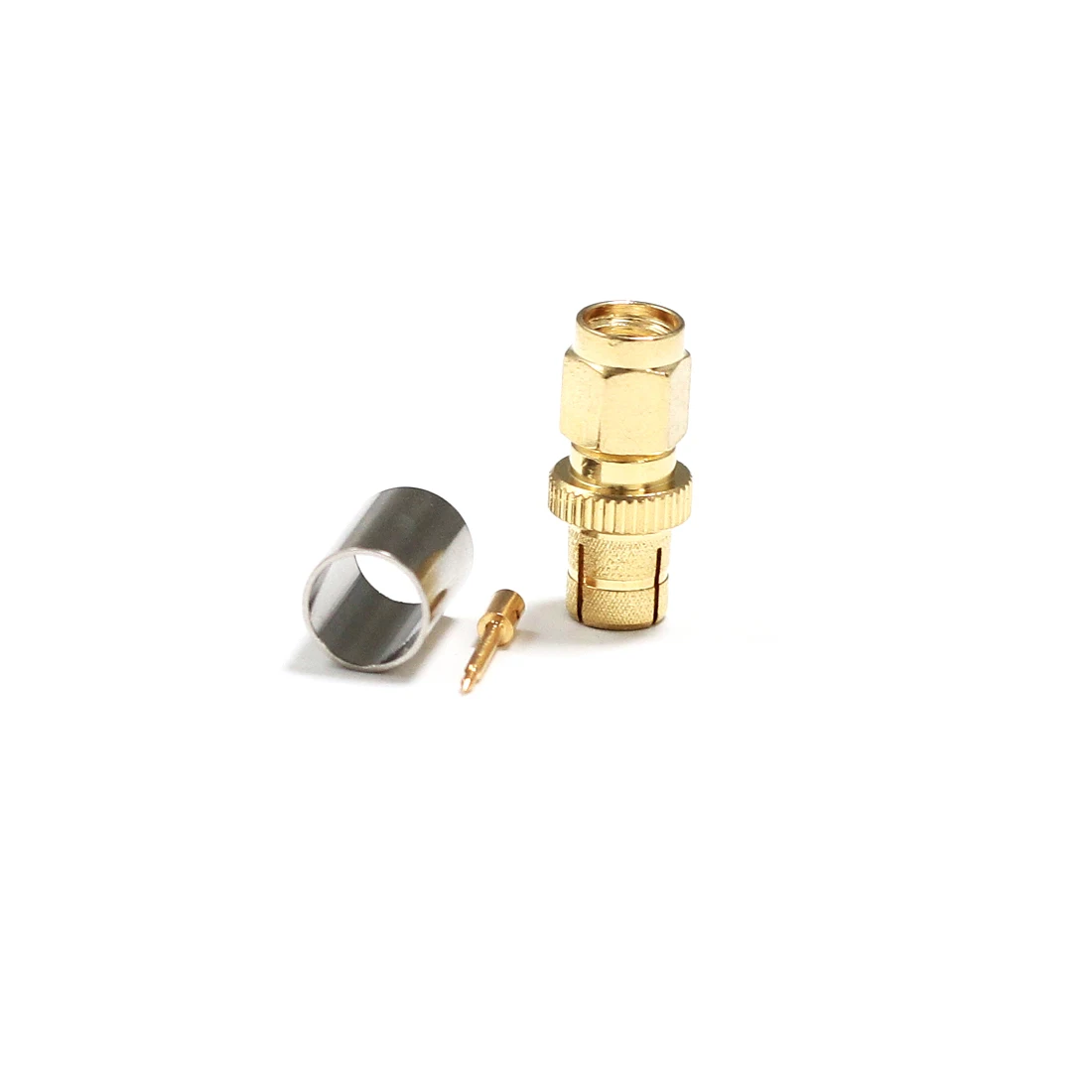 1pc SMA Male Plug Modem Convertor RF Connector Crimp For  LMR300 Straight Goldplated  New  Wholesale