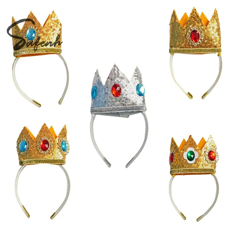 Cosplay Princess Crown Headband Custome Girls Halloween Carnival Party Role Suit Headwear Accessories