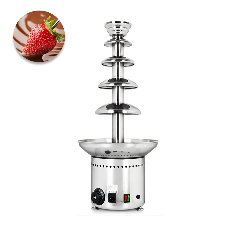 

Commercial Chocolate Fountain With 5 Tiers Chocolate Melting Pot Chocolate Fountain Machine