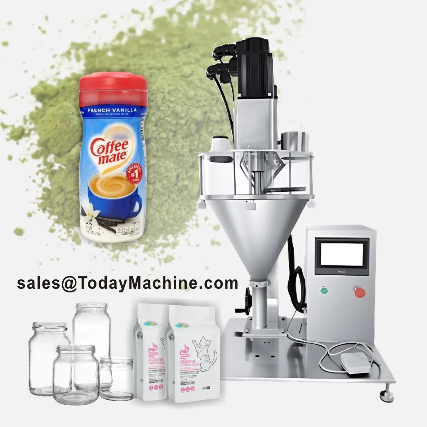 Automatic Tin Aluminum Can Auger Cup Instant Coffee Dry Milk Powder Small Spice Bottle Filling Machines Production Line