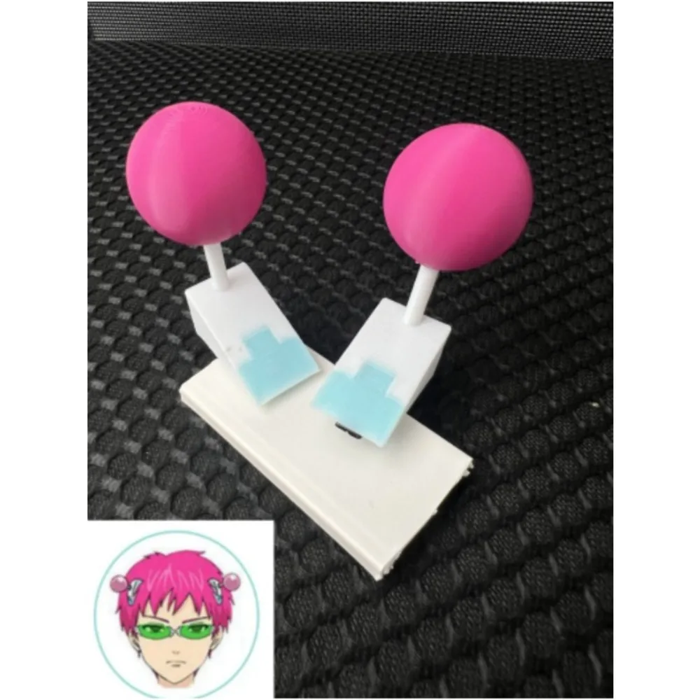 

New! Saiki Kusuo Cosplayh Headwear Anime The Disastrous Life of Saiki Kusuo Rose Red Hairpin Hair Clip Cosplay Props Accessories
