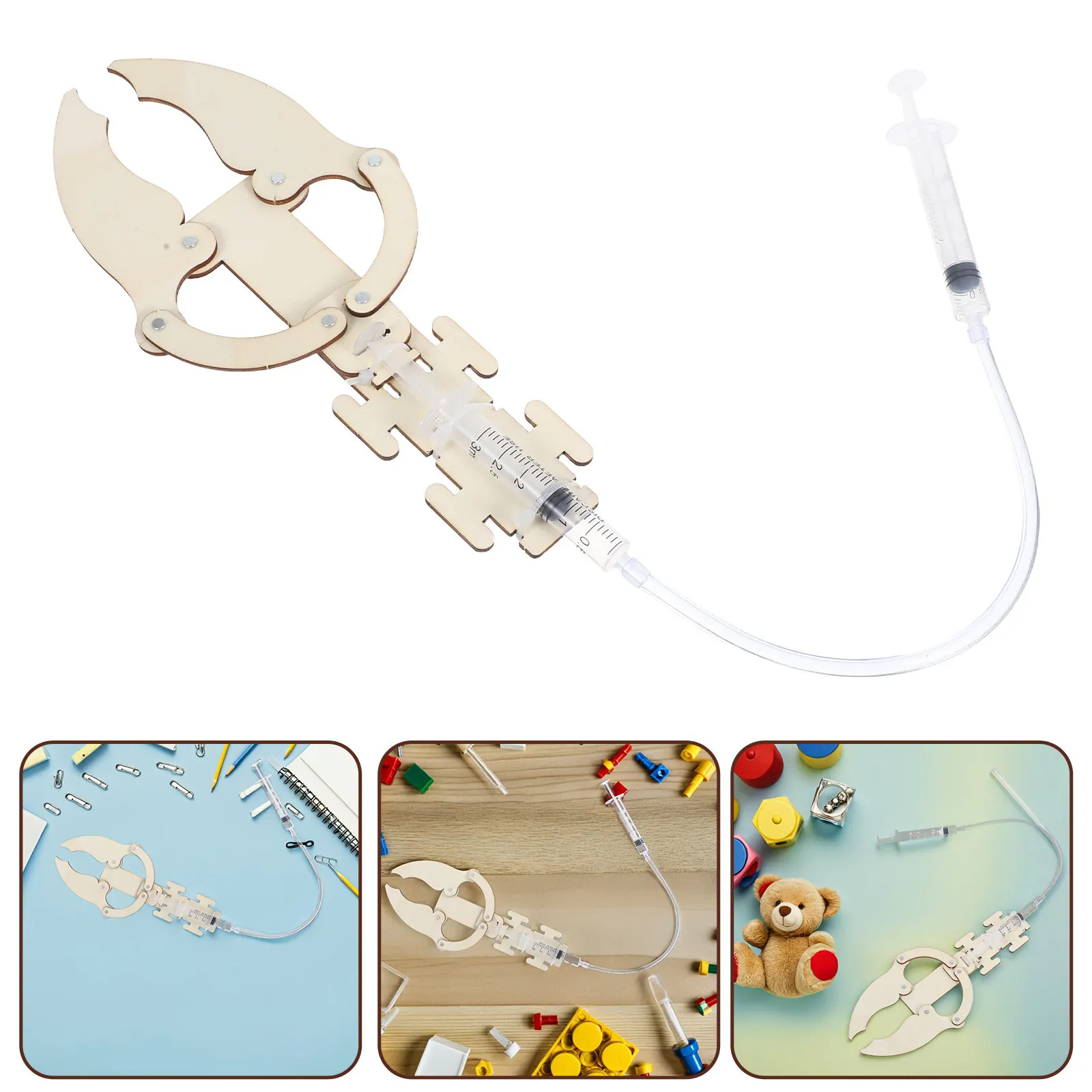 Hydraulic Robotic Arm Stem Engineering DIY Educational Science Project Mechanical Hand Assembly Kit for Kids