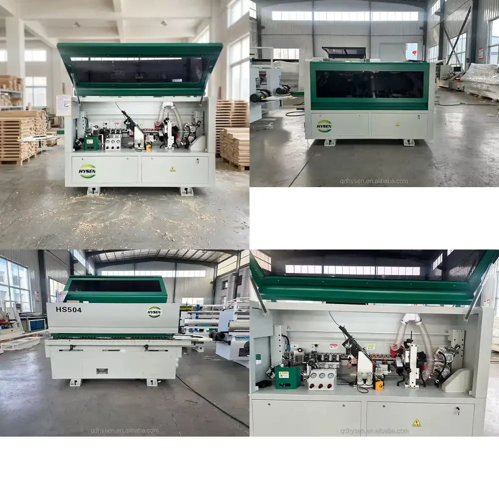 HYSEN Automatic Edge Banding Machine Precision Edge Bander 4 in 1 for Plywood Mdf Melamine Board Furniture Cabinet Processing