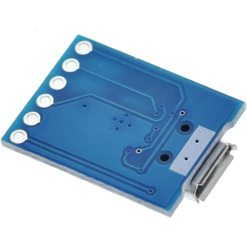 2 peças cp2102 micro usb para uart ttl módulo conversor serial de 6 pinos com fusível reajustável, suporta saída de energia 3.3v/5v