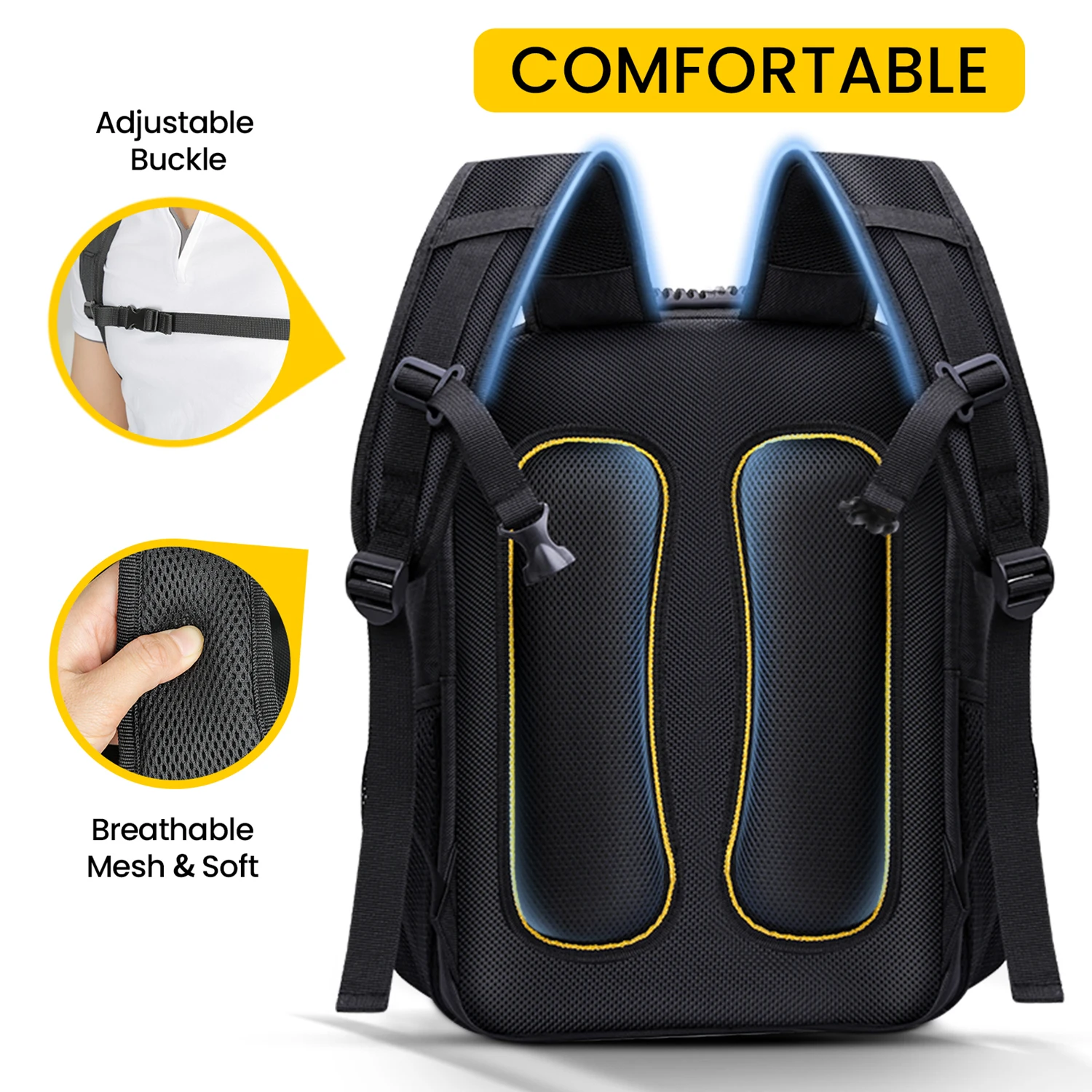 WINHUNT，Tool Backpack with Adjustable Shoulder Straps, Multi-pocket Waterproof Tool Storage Backpack (for Electricians)