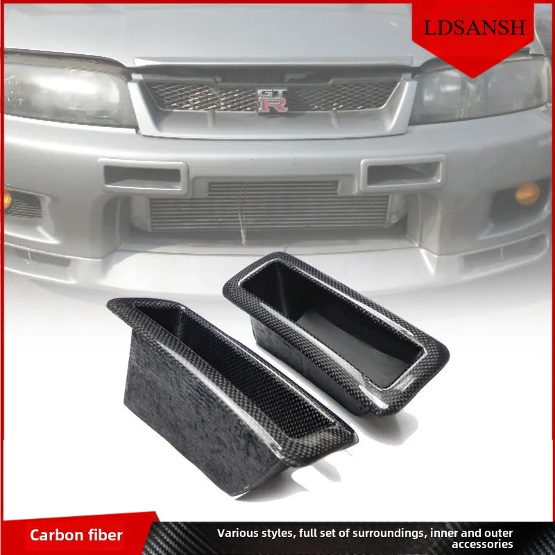 

Suitable for Nissan Skyline R33 GTR carbon fiber front bumper air vent modification
