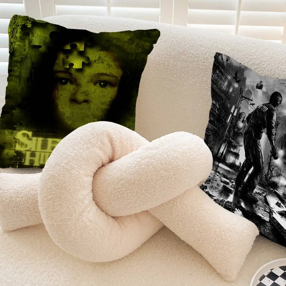 غطاء وسادة على شكل فيلم رعب كلاسيكي سايلنت هيل لغرفة النوم وغرفة المعيشة وغطاء وسادة مزخرف للأريكة