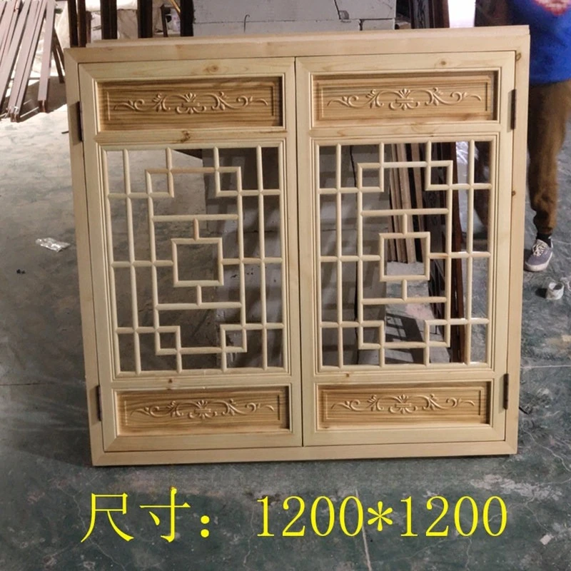 

Customized Chinese antique doors and windows Solid wood lattice partition screen porch engraving Hollow