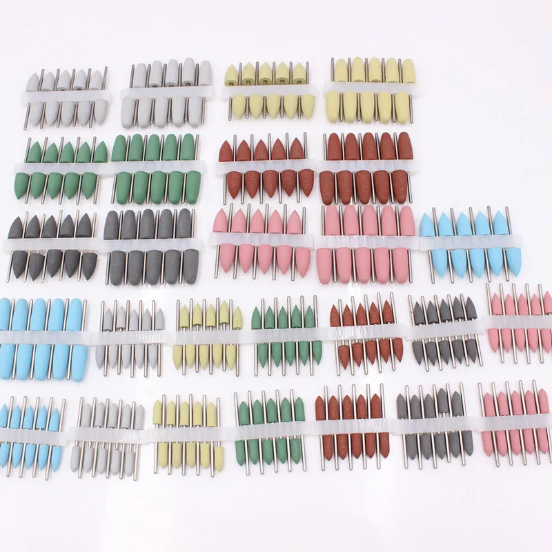 10pcs/set Dental Silicone Rubber Polishers Burs Teeth Whitening Plishing Drill Dental Polishing Nail Drill Bit