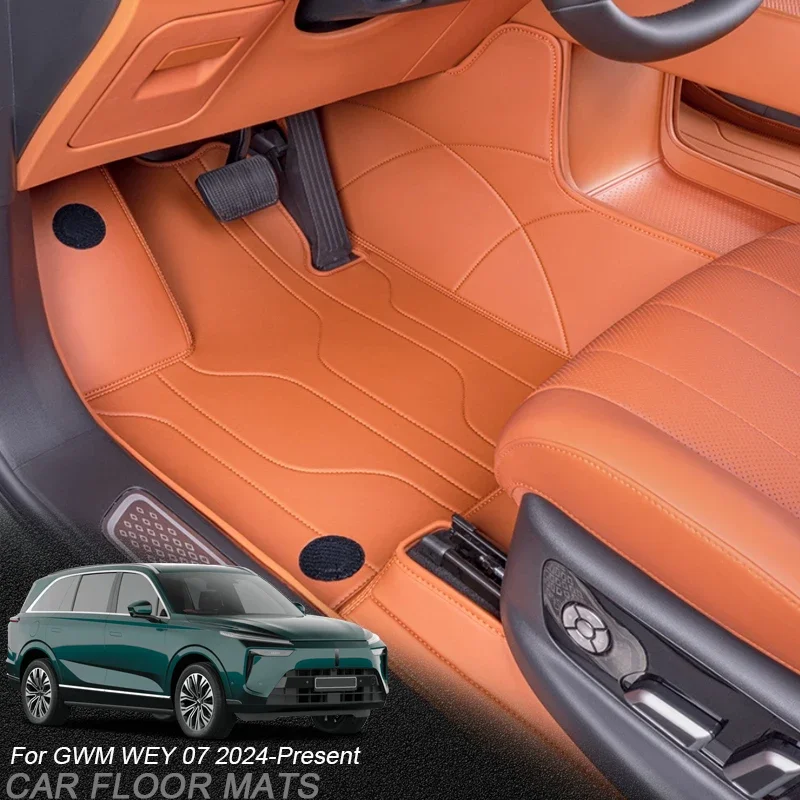 مخصص نابا الجلود ل GWM WEY 07 2024-الحاضر المضادة للانزلاق سيارة القدم حماية حصيرة السيارات الفاخرة مقاوم للماء وسادة أرضية ملحق #3