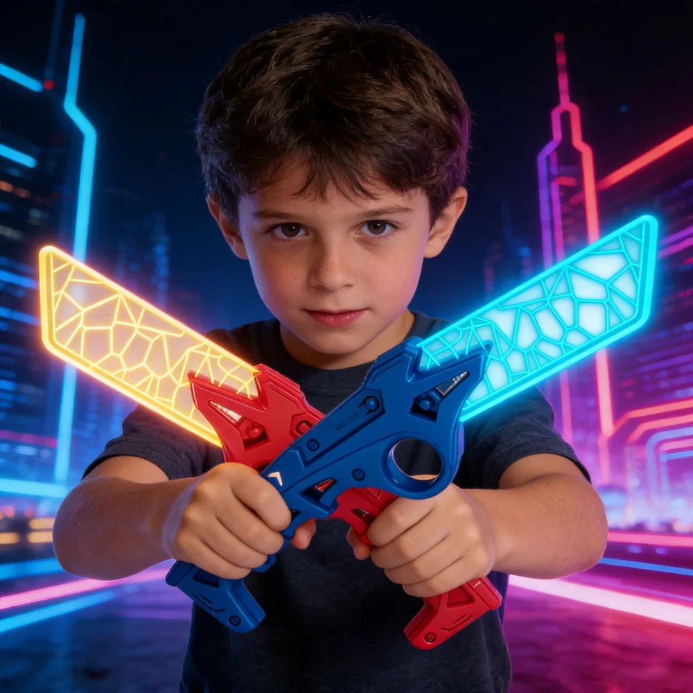 

Камуфляжный нож-игрушка со светодиодной подсветкой, прозрачное акриловое лезвие, 7 цветов светодиодной подсветки, безопасная игрушка для косплея, детских игр