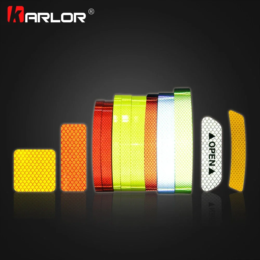 Auto Reflective Sticker Car Warning Tape Security Door Open Sign Safety Night Luminous Auto Car Accessories For Car Body Eyebrow