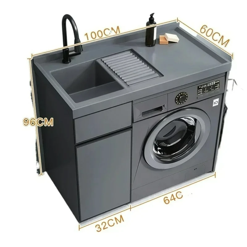 

Customizable Washing Machine Cabinet Combination Customized Drum Laundry Tub Pool Table with Washboard Integrated Wash Wardro